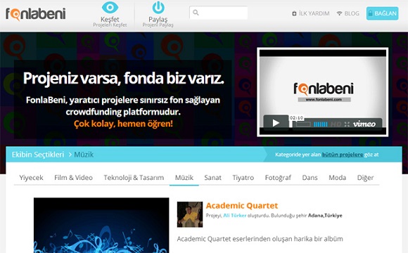 web sayfası fonlabeni