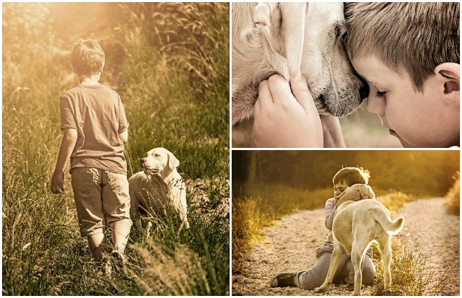 Köpekle dostluk yaşayan çocuğun harika fotoğrafları manşet