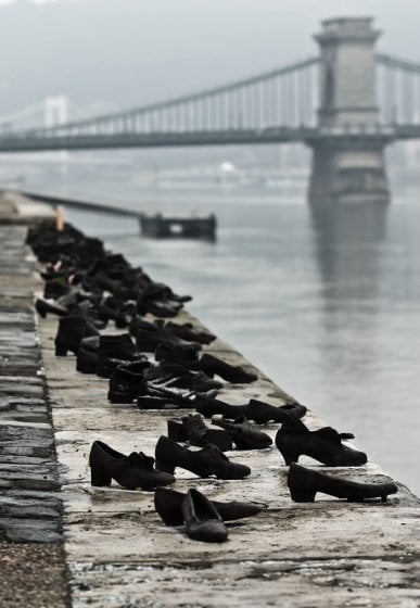 #7 The Shoes On The Danube Bank Is A Memorial In Budapest, Hungary.